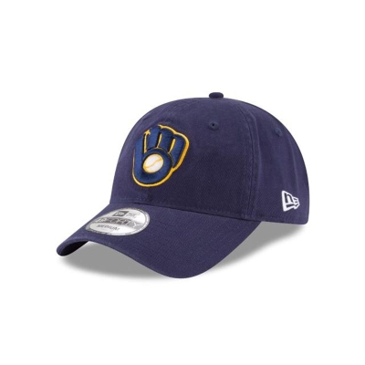 Milwaukee Brewers Gorra | New Era MLB Core Fit Alt 2 49forty Fitted Cap Mexico - Azules